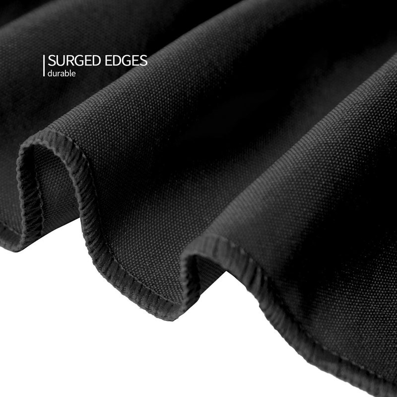 Surmente 2 Pack Black Fitted Tablecloths for 6 Foot Rectangle Tables, Black Table Covers for Weddings, Banquets, or Restaurants - Image 2